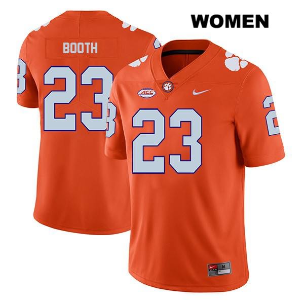 Women's Clemson Tigers #23 Andrew Booth Jr. Stitched Orange Legend Authentic Nike NCAA College Football Jersey TDJ3346RQ